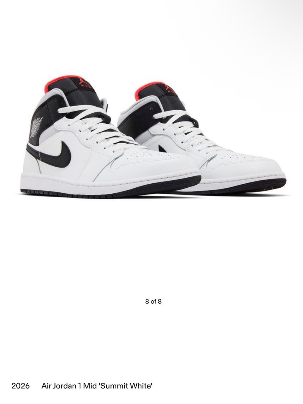 Jordan Mid - Summit White / Black / Red